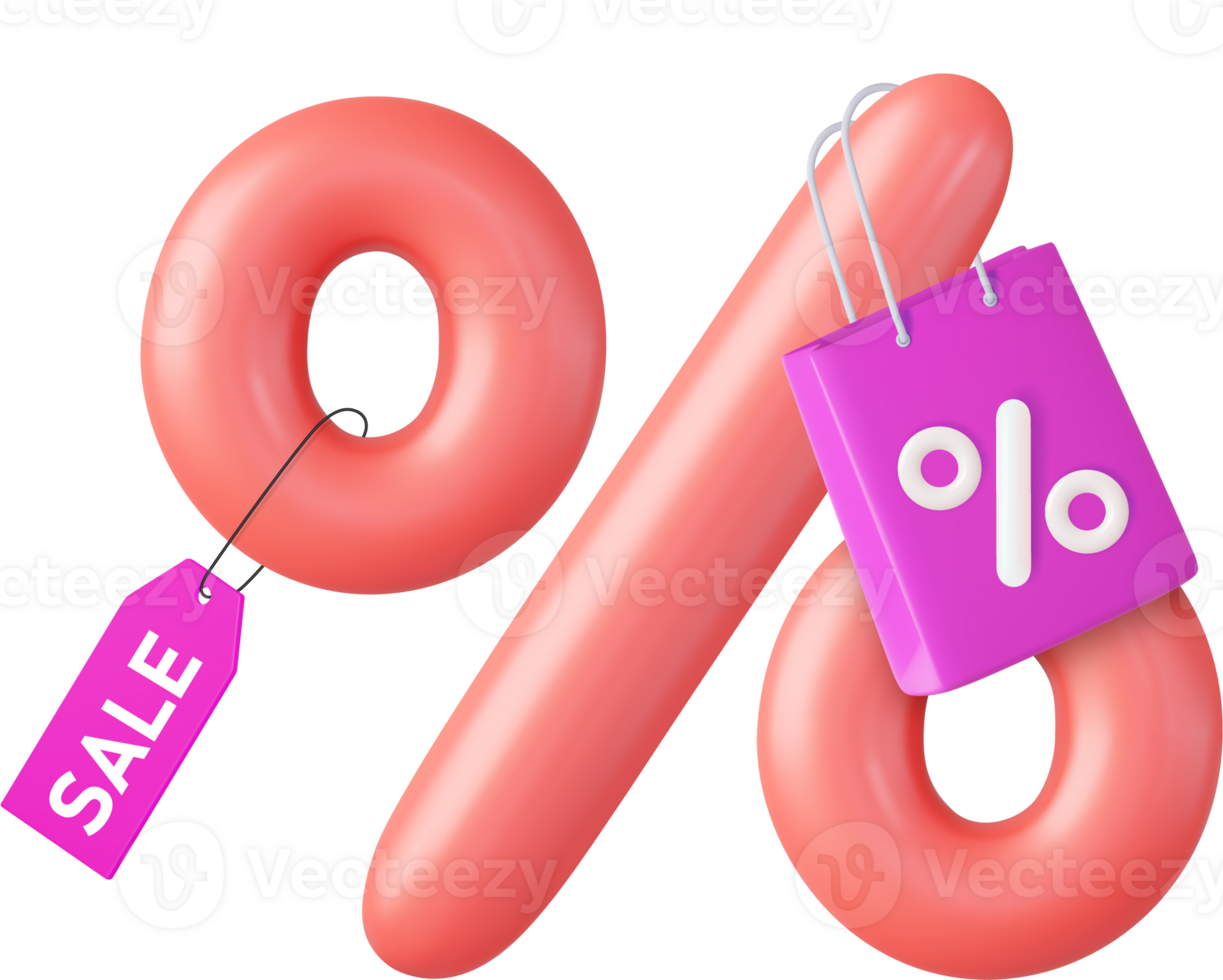 3d percentage symbol png