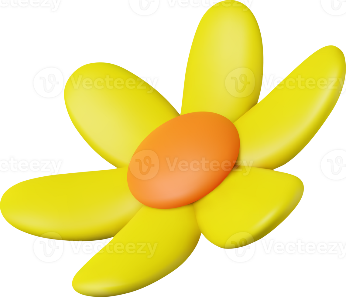 3d coloré Marguerite fleur png