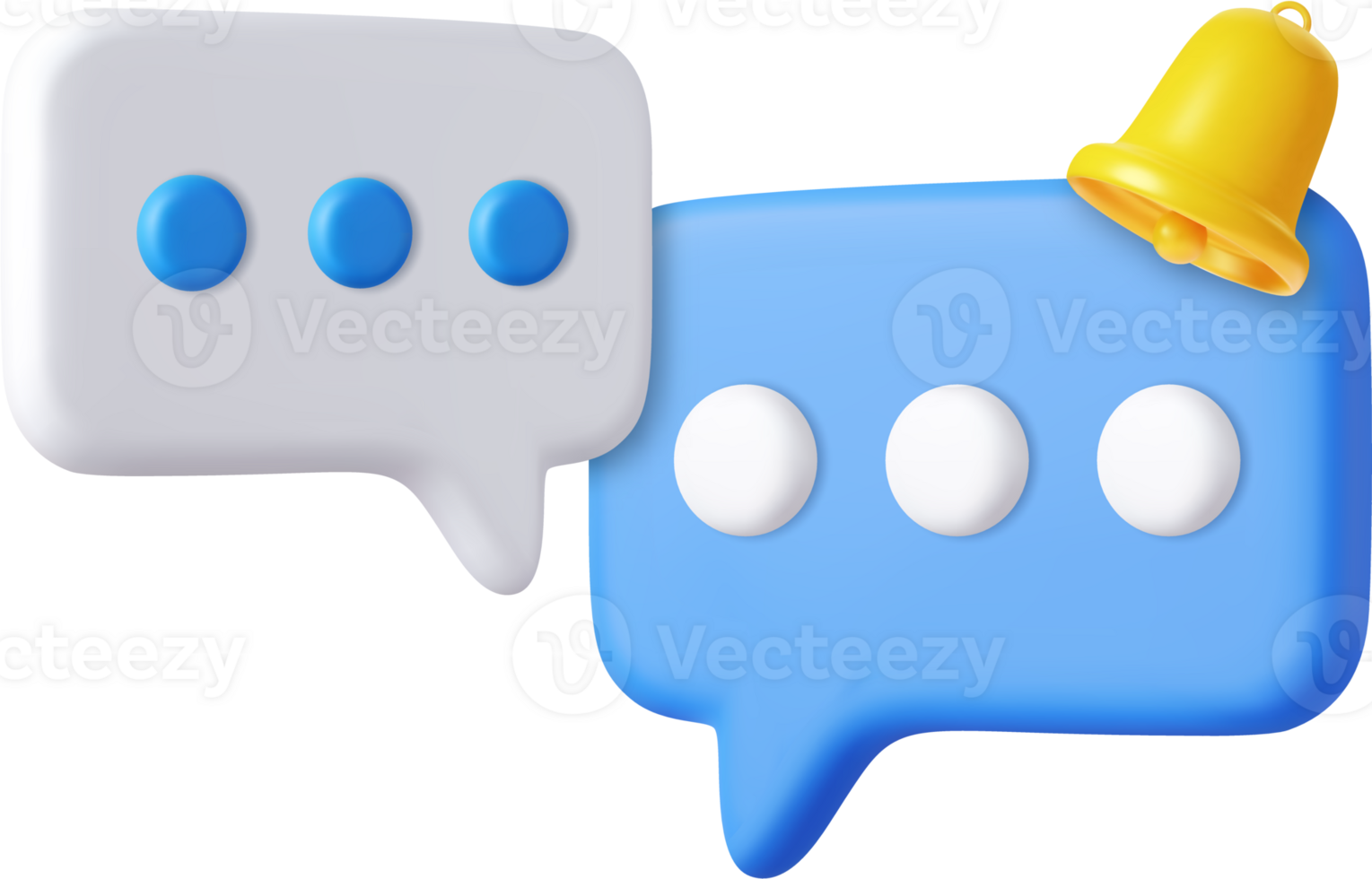 3d Blank white speech bubble pin png