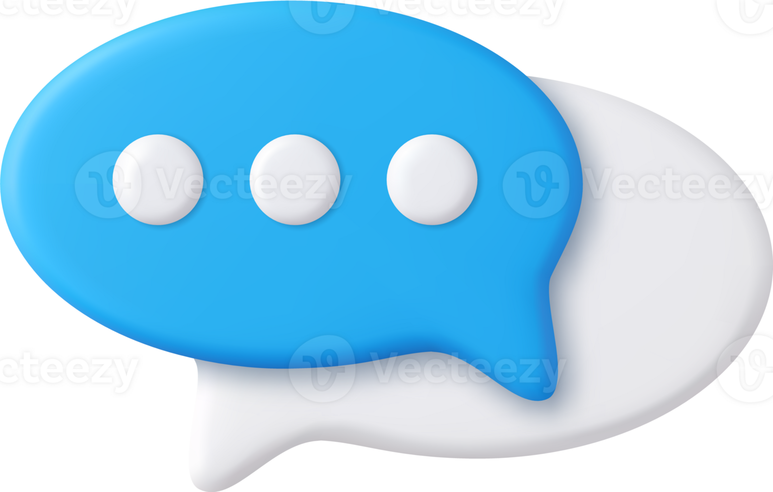 3d Blank white speech bubble pin png