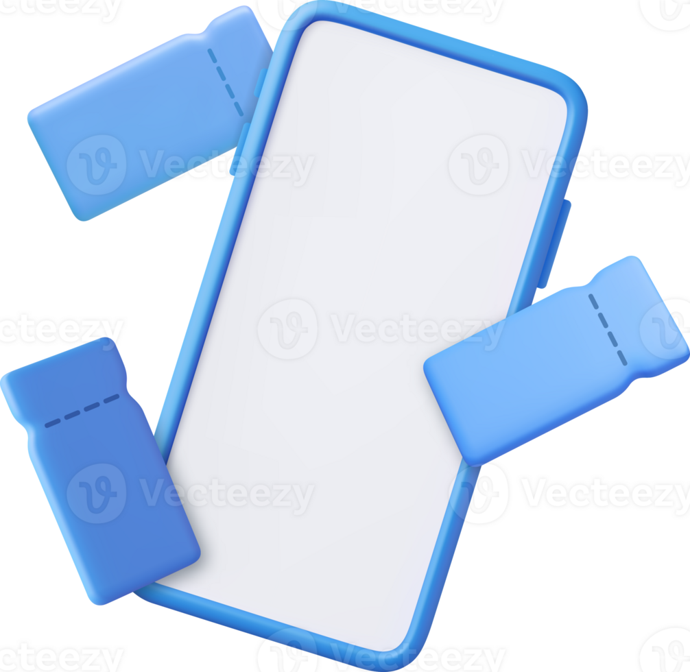 3D Render Smartphone mockup png