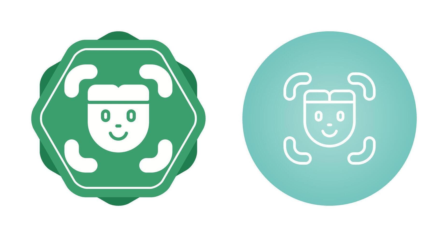 Facial Recognition Vector Icon