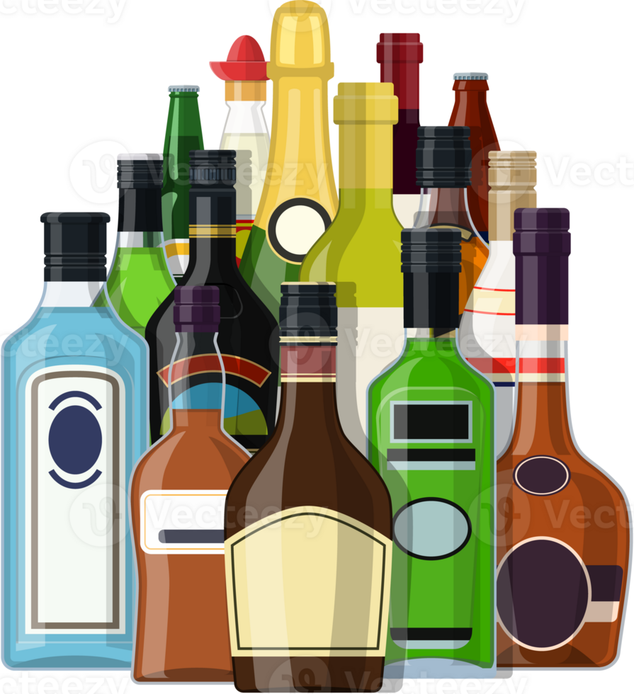 Alcohol drinks collection. png