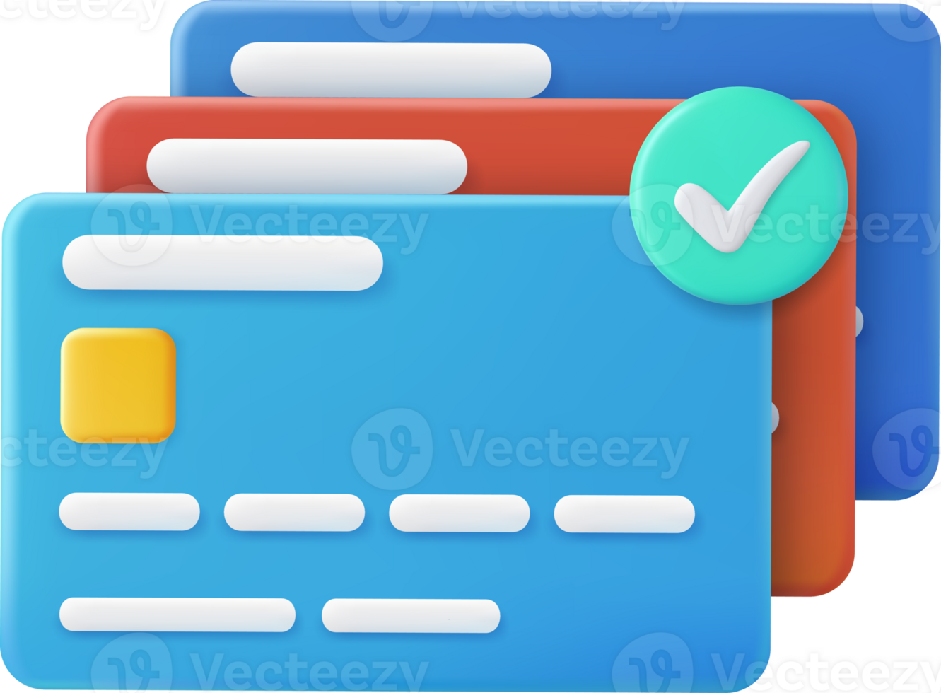 3D credit card png