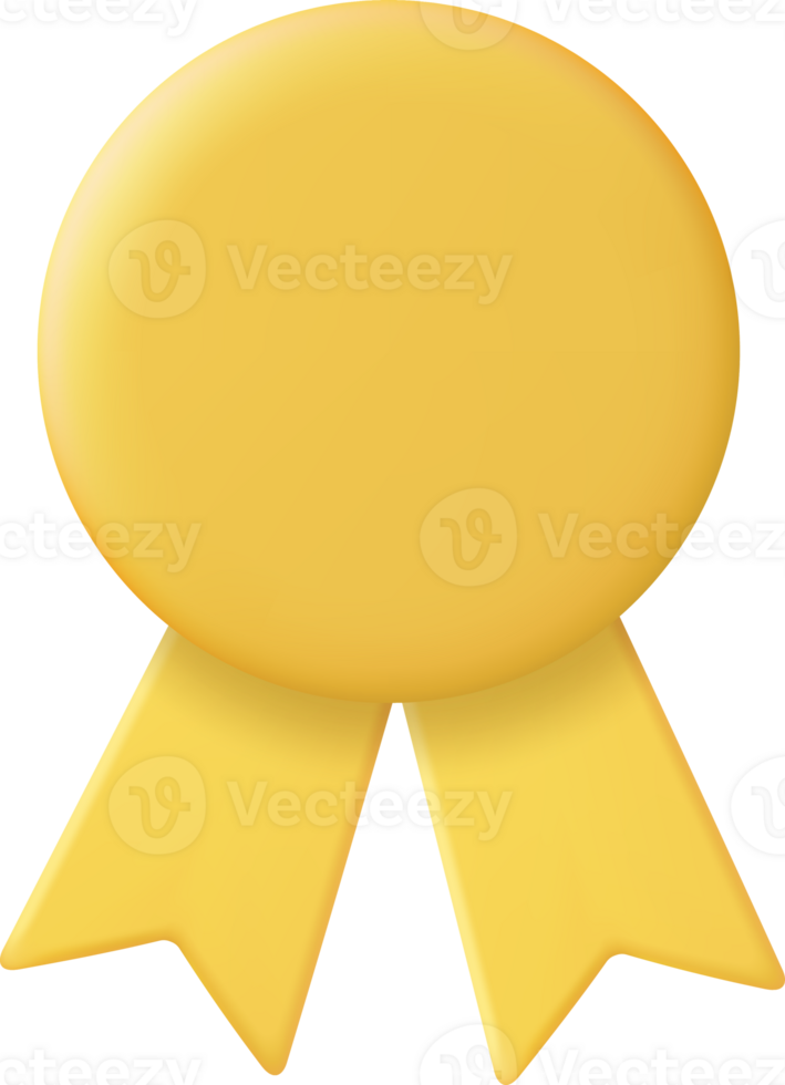 3d Winner medal with ribbon. png