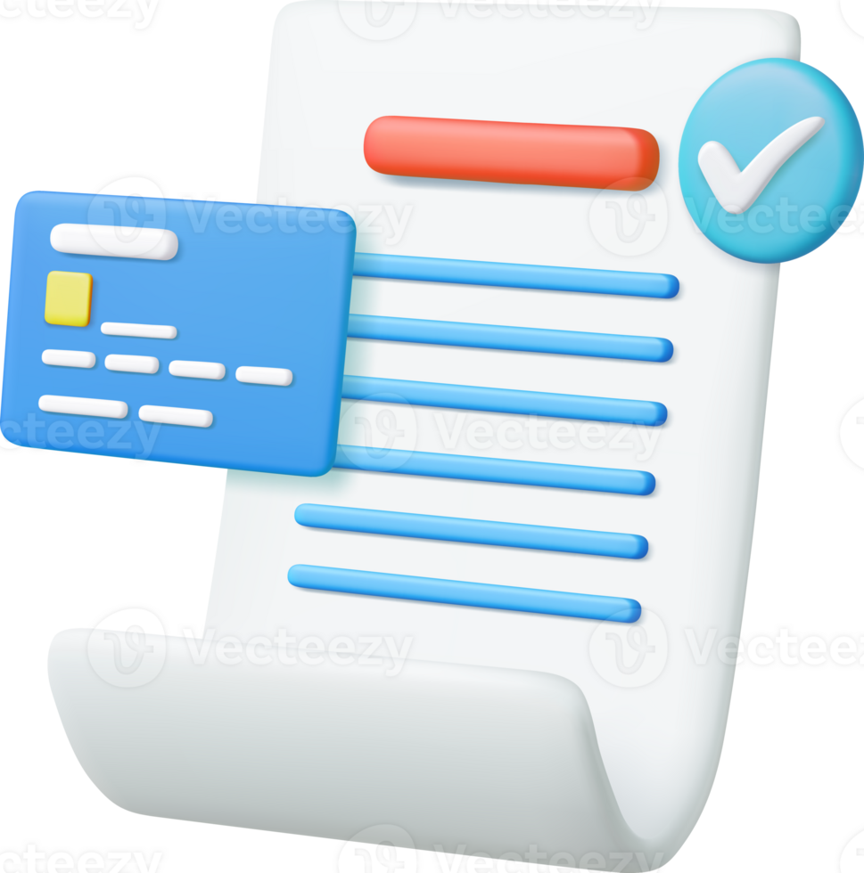 3D bill payment with credit card png