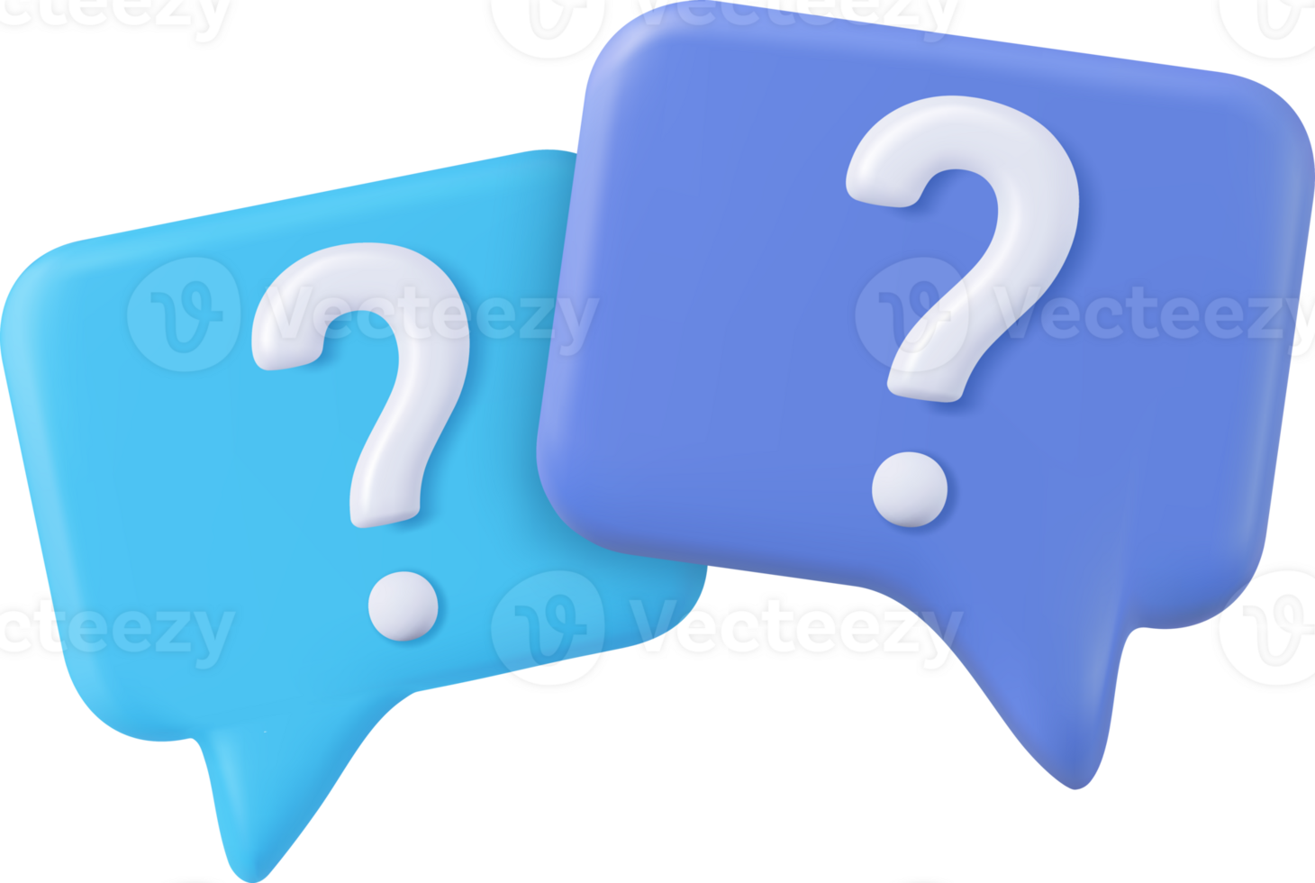3d Speech bubble with question mark. png