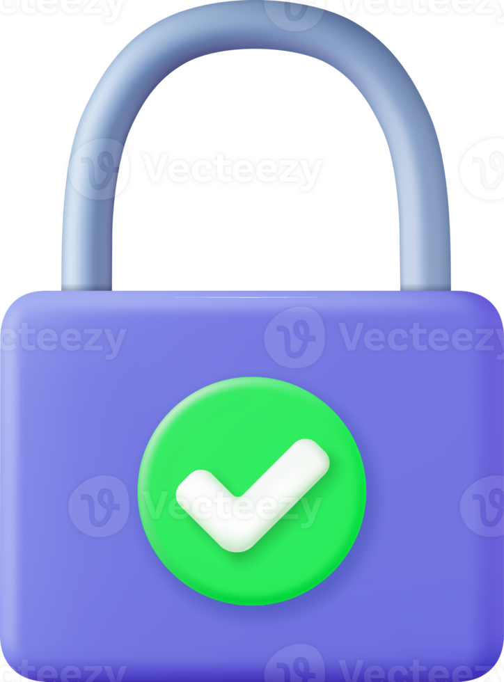 Yellow locked padlock icon with white check symbol png