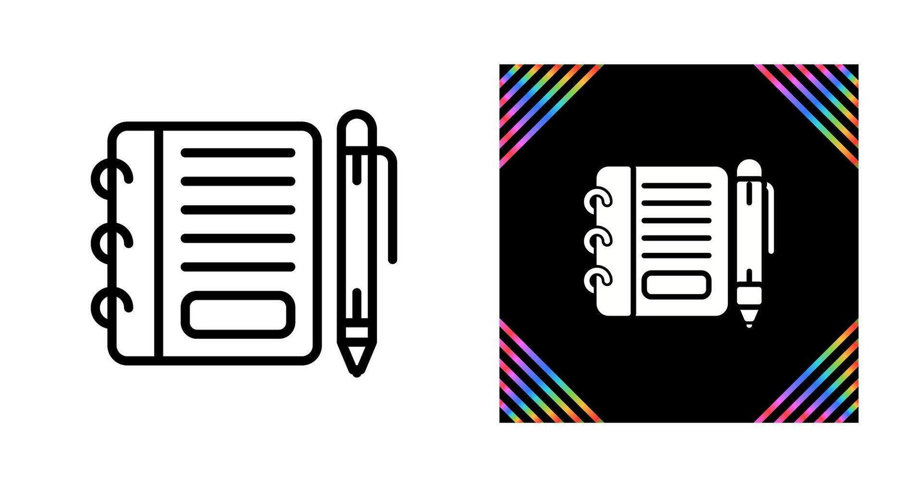 Notepad with pen Vector Icon