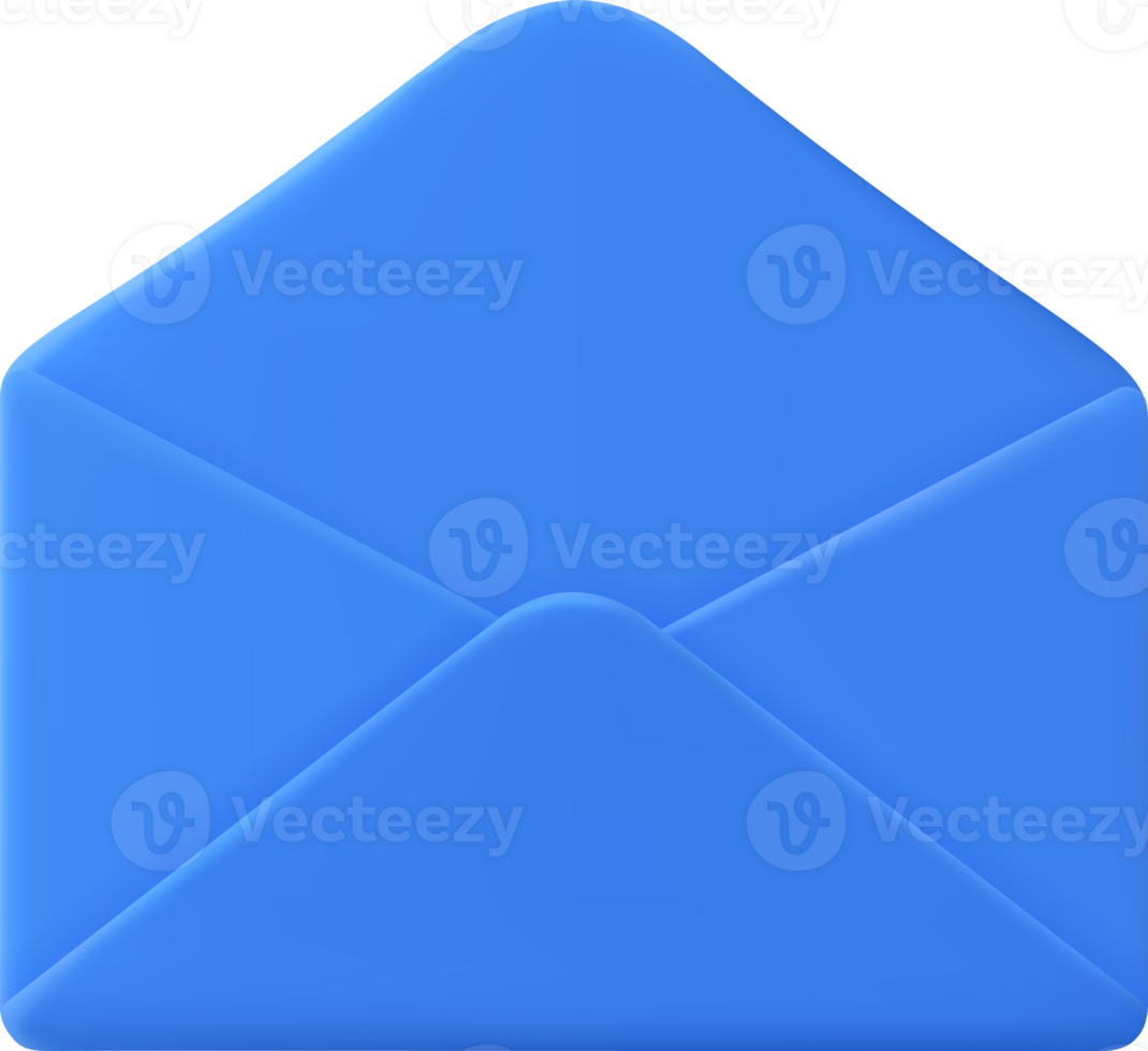 3d open mail envelope icon png