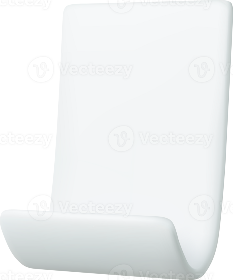 3D Paper scroll with cartoon style png