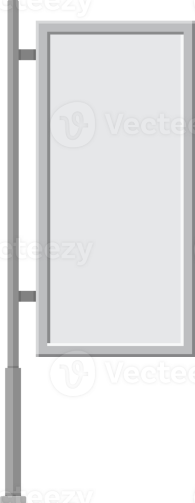 Large blank, empty, white billboard screen, png