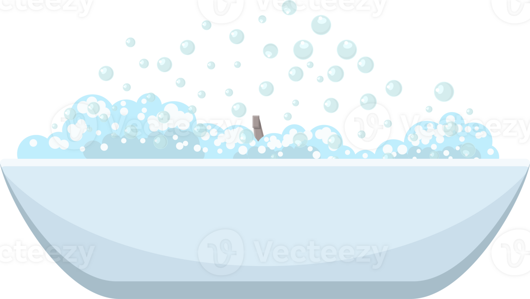 Modern bath isolated on background. png