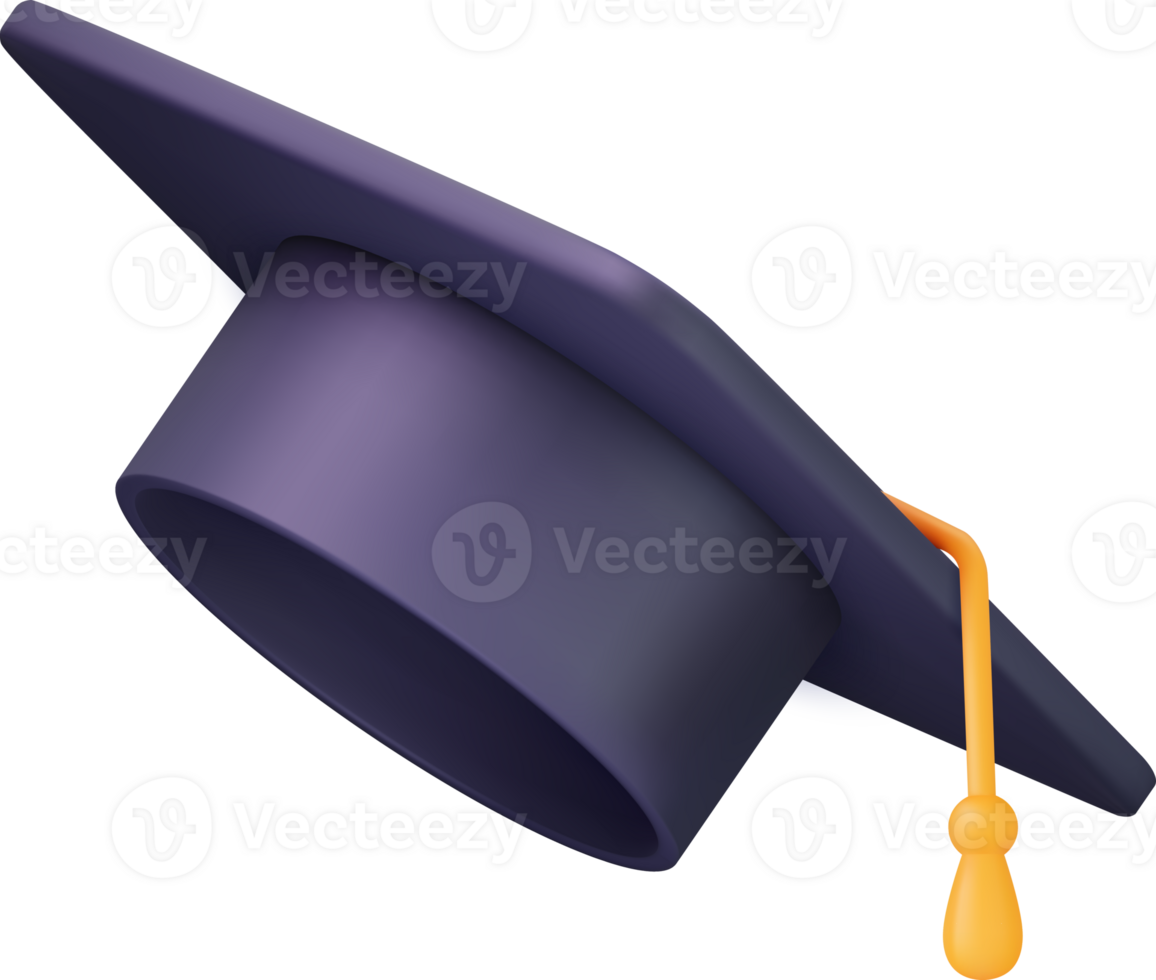 3d Graduation cap icon. png
