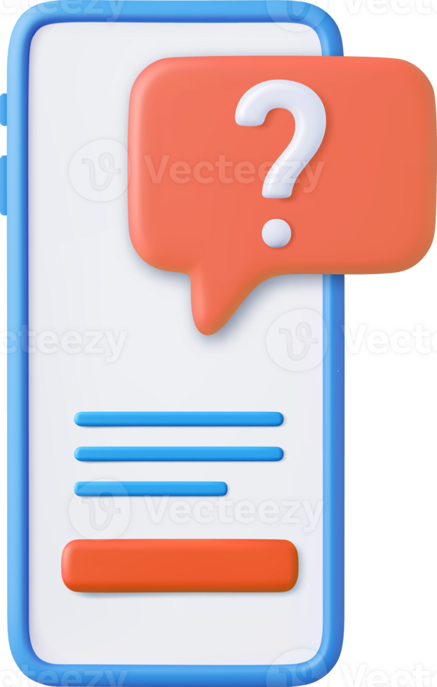 3d question mark icon and question button png