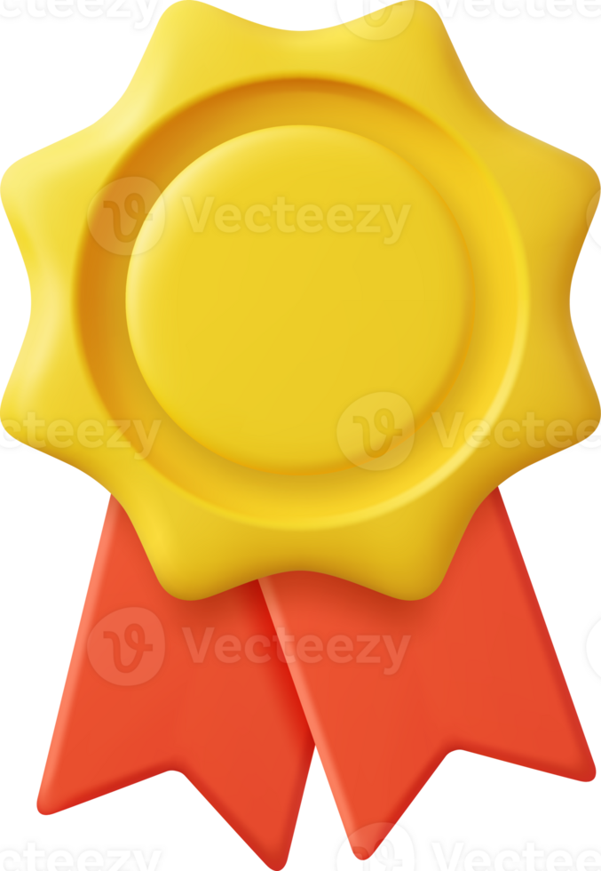 3d Winner medal with ribbon. png