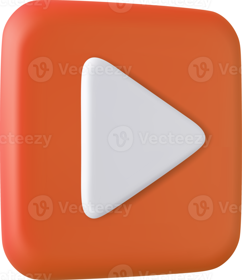 3d Play red icon png