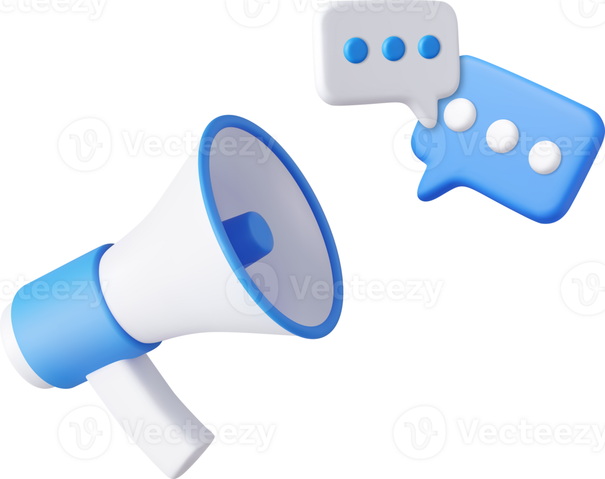 Megaphone with messages png