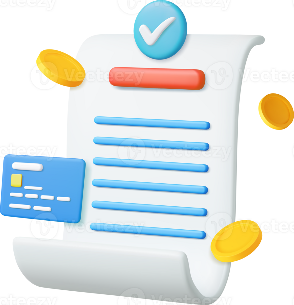 3D bill payment with credit card png