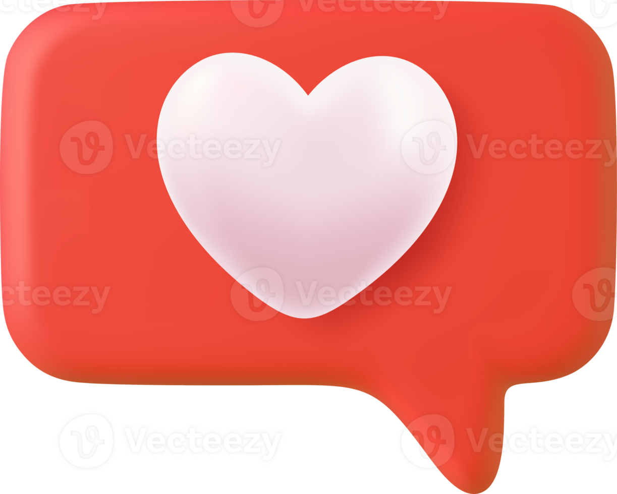 3d social media notification png