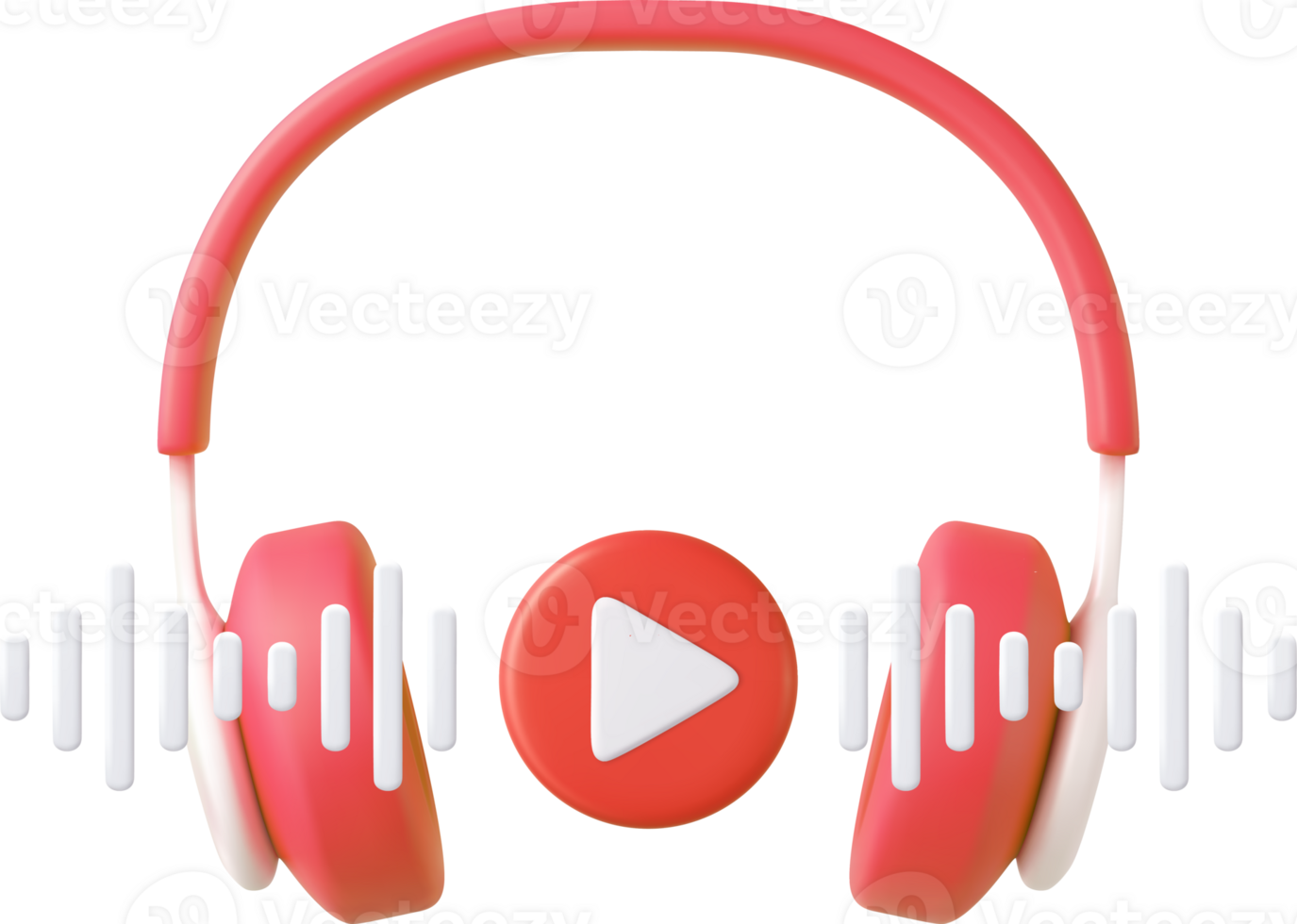 3d Headphones and Mobile modern playing video png