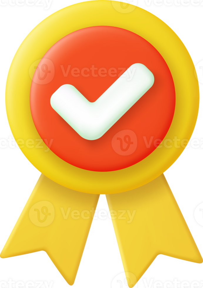 3d Winner medal with ribbon. png