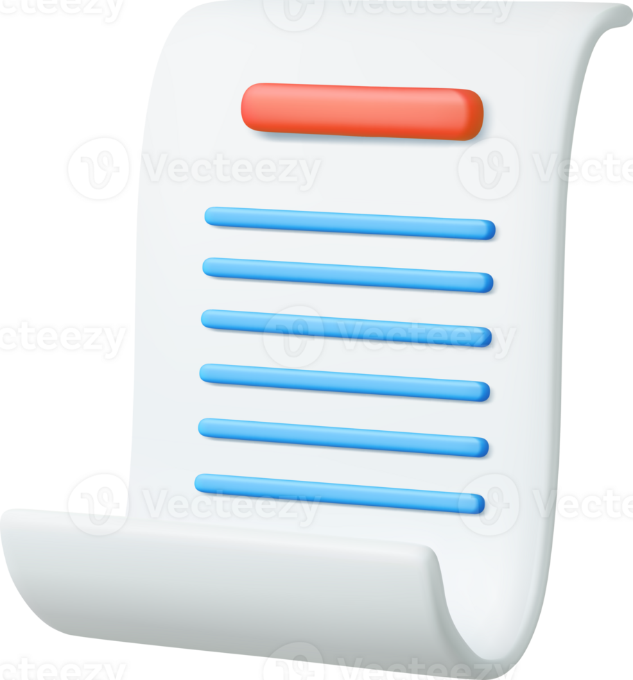 Paper bill of transaction receipt payment icon png