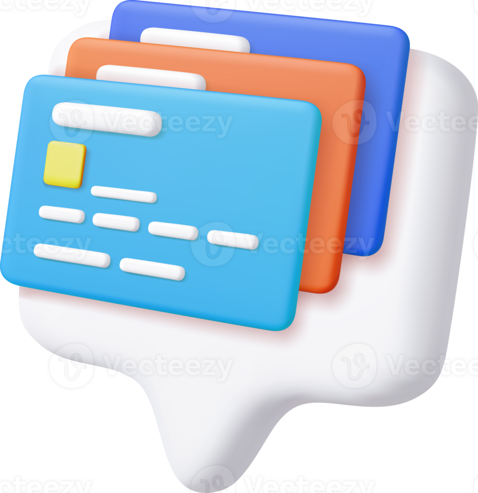 3D credit card png