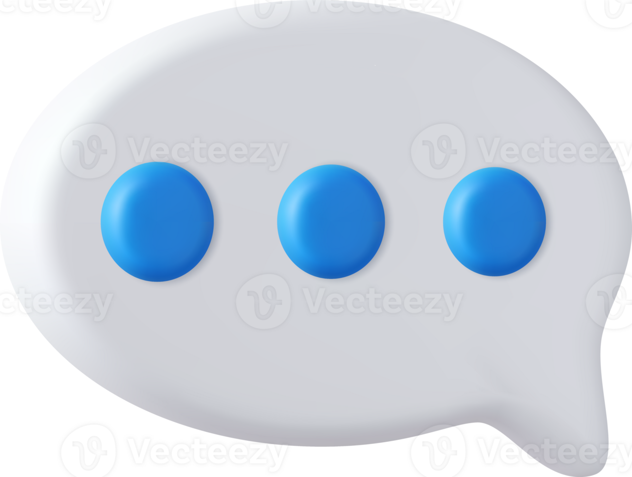 3d Blank white speech bubble pin png
