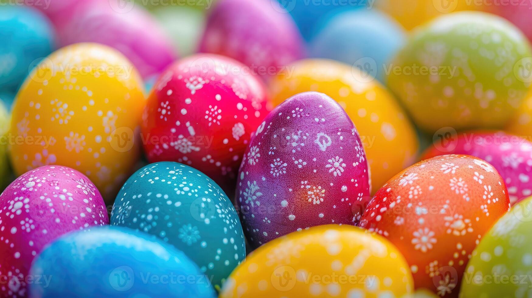 ai generado vistoso Pascua de Resurrección huevos antecedentes foto