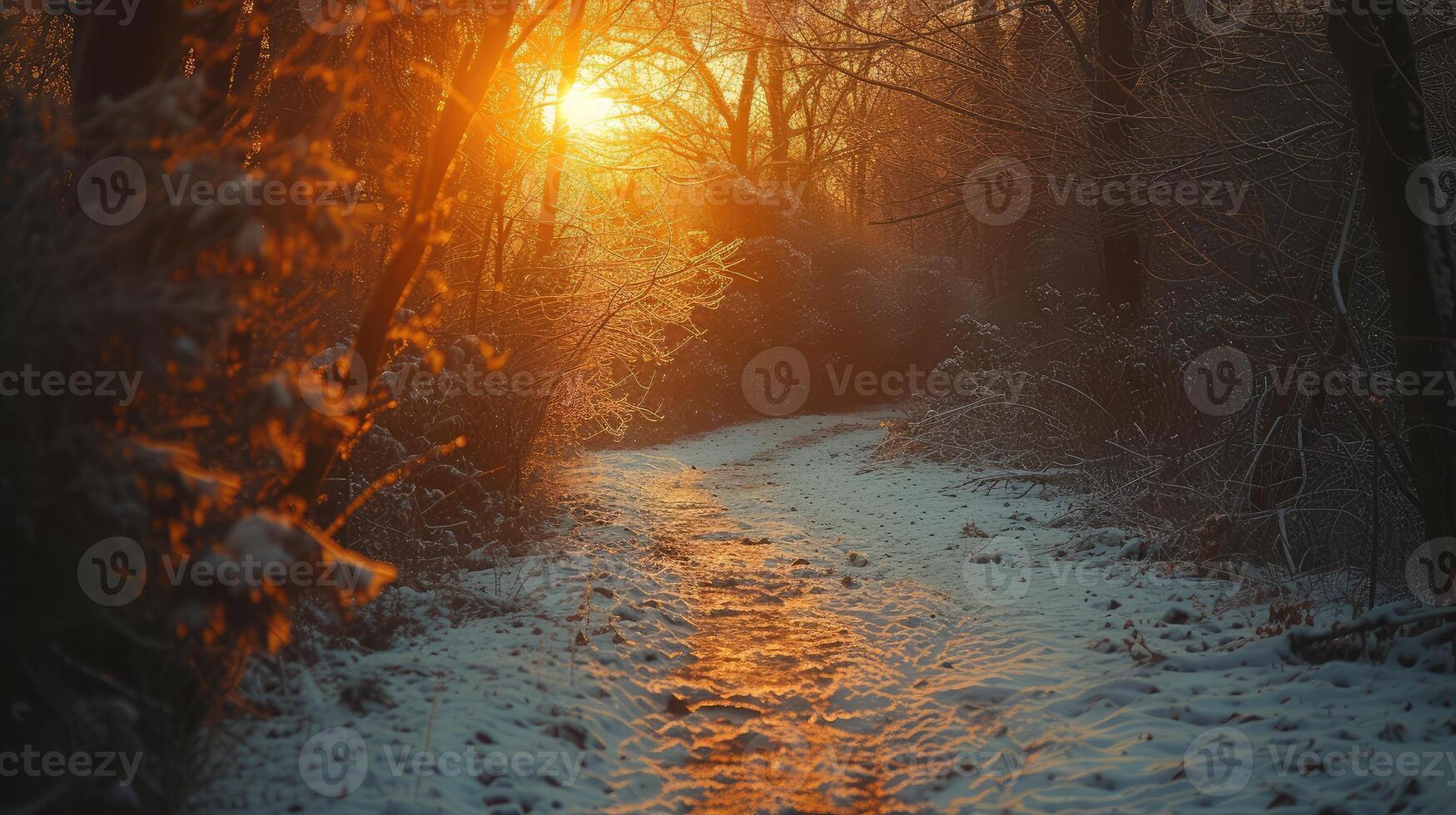 AI generated Golden Hour on a Budget. Recreating Evening Light in the Dark Days of Winter photo