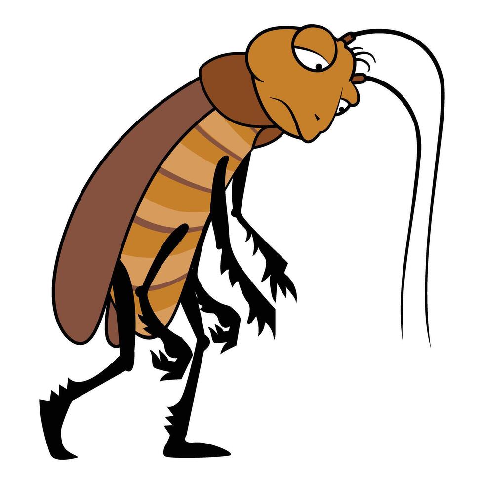 cansado cucaracha icono dibujos animados vector. controlar insecto vector