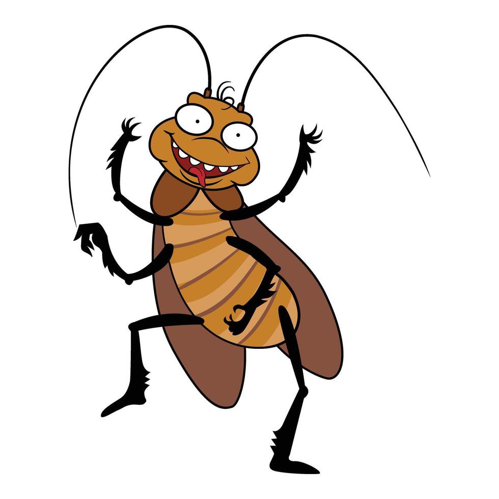 Dancing cockroach icon cartoon vector. Biology insect vector