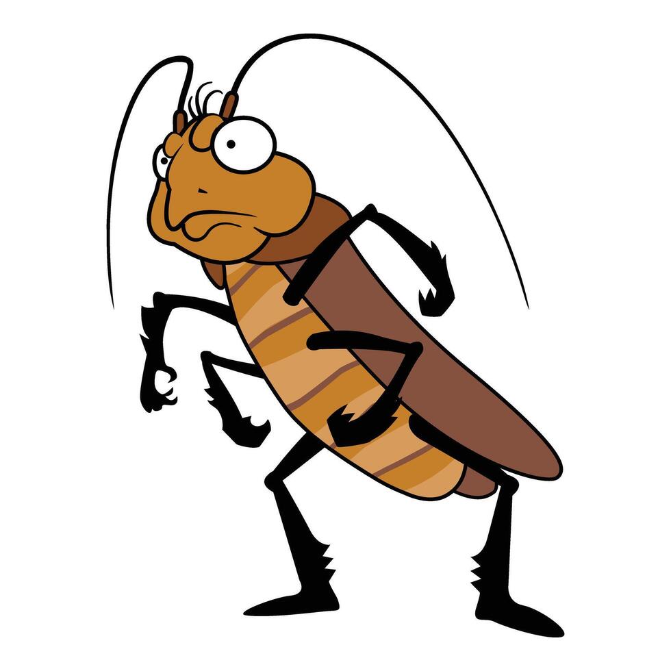 gracioso mascota cucaracha icono dibujos animados vector. invitado alimañas vector