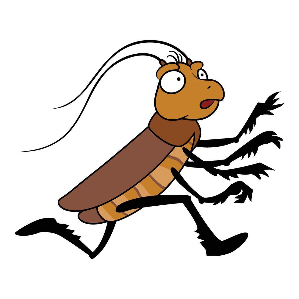 corriendo cucaracha icono dibujos animados vector. Siniestro biología vector