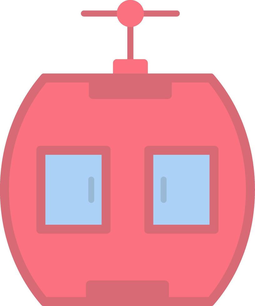 Gondola Flat Light Icon vector