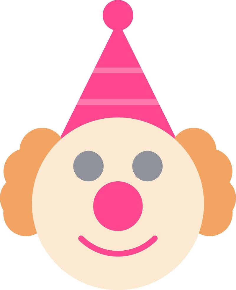 Clown Flat Light Icon vector