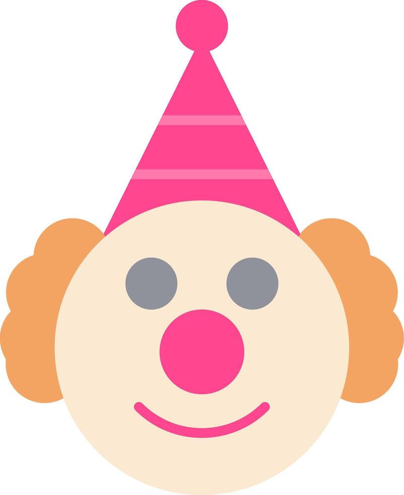 payaso plano ligero icono vector