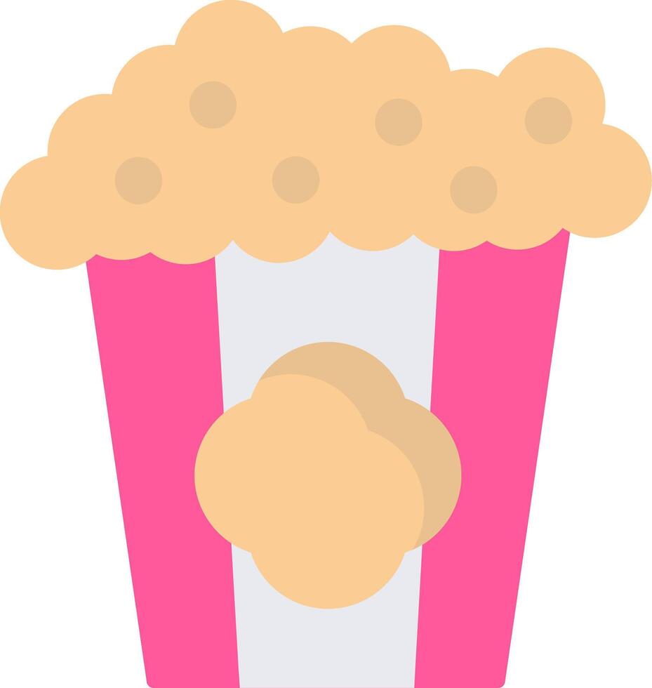 Popcorn Flat Light Icon vector