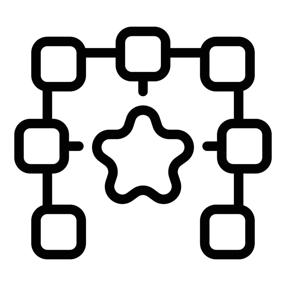 Star mission core icon outline vector. Principle choice vector