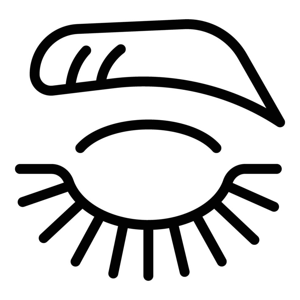 Bristle correction eyebrow icon outline vector. Lash eye vector