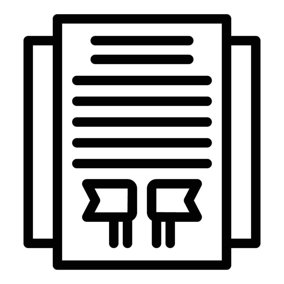 Value integrity icon outline vector. Impact mission core vector