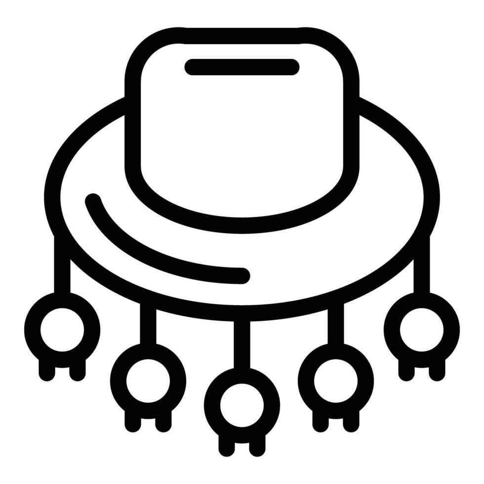 Australian hat icon outline vector. Culture tradition vector