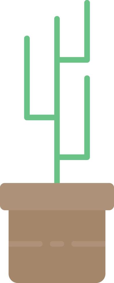 Pot Plant Flat Light Icon vector