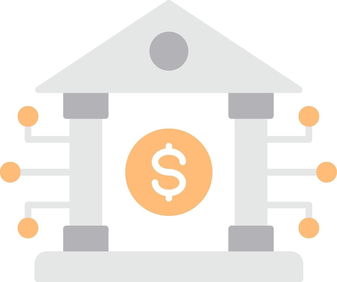 Banking System Flat Light Icon vector
