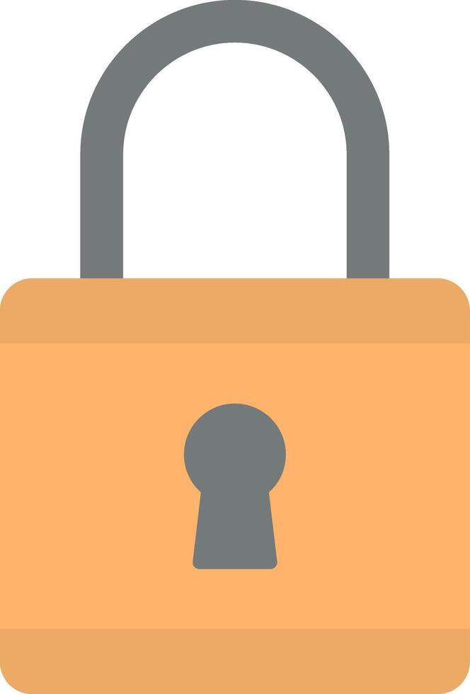 Locked Flat Light Icon vector