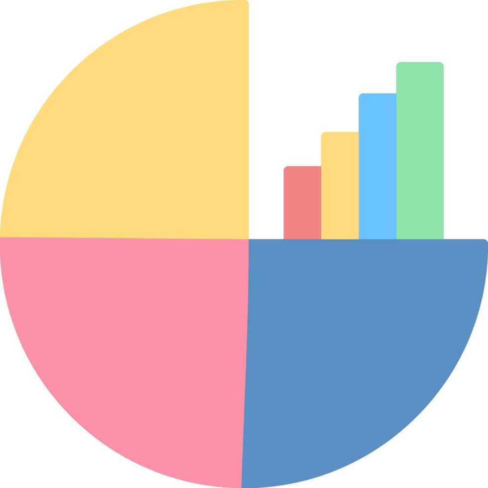 tarta gráfico plano ligero icono vector