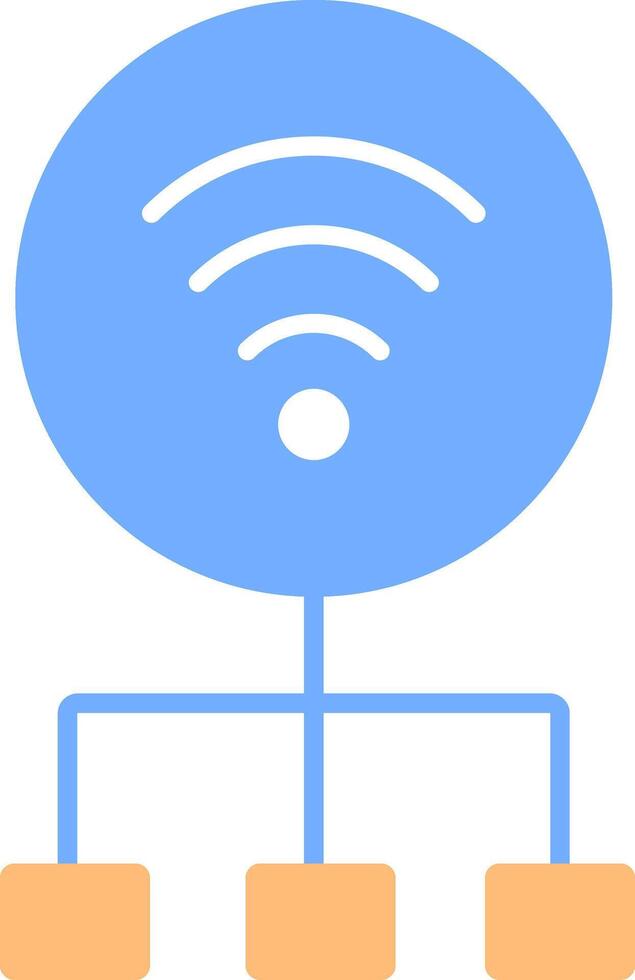 Network Flat Light Icon vector