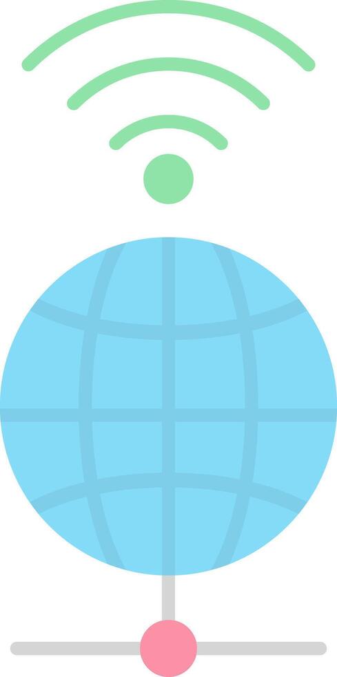 Global Flat Light Icon vector
