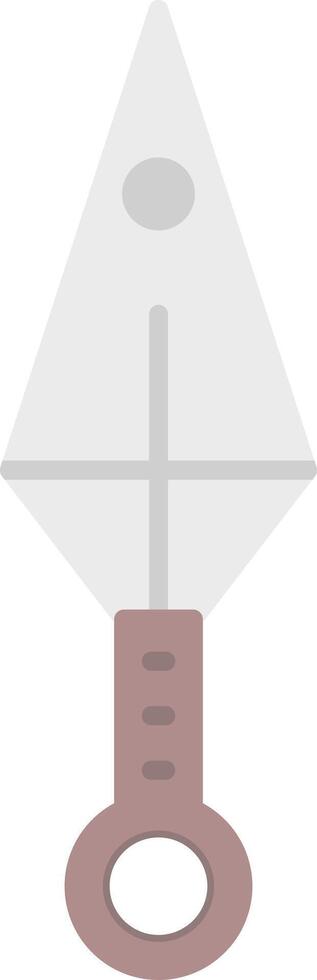 Kunai Flat Light Icon vector
